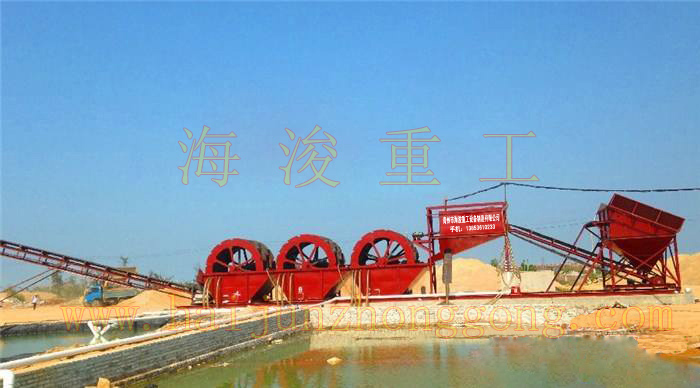 洗沙机工作现场